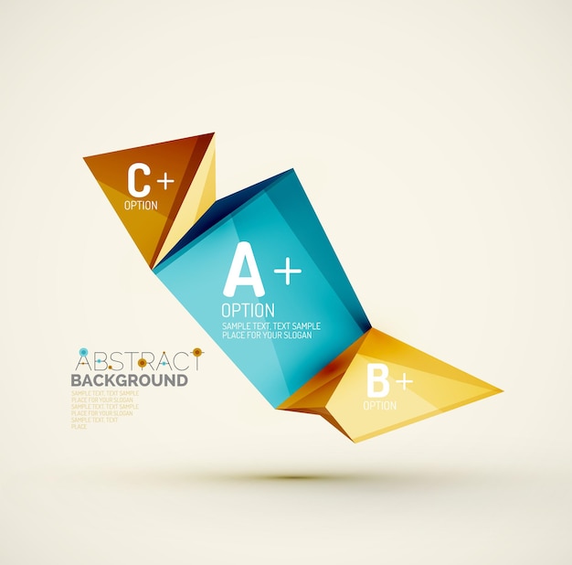 Geometrische vormen met voorbeeldtekst Abstracte sjabloon