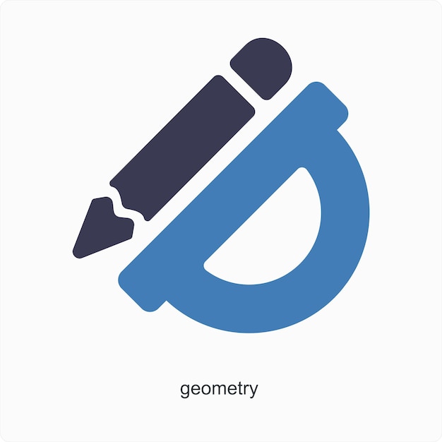 기하학과 수학 아이콘 개념