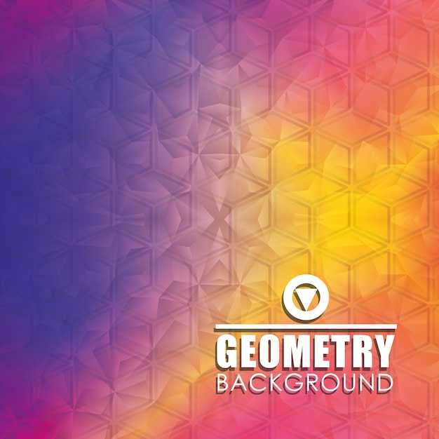 Geometry background concept with icon design