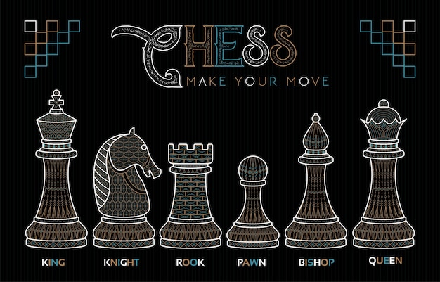 Vector geometry chess vector illustration