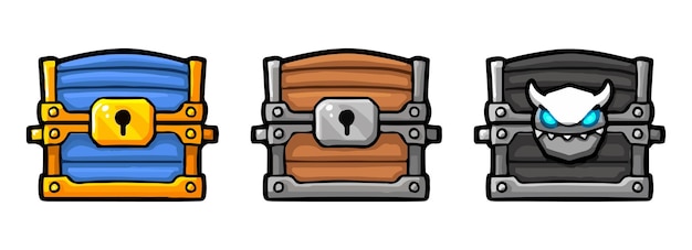 Geometry Dash Chests Game Assets