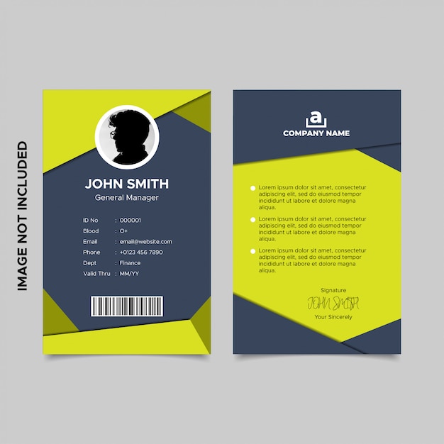 Geometry employee id card templates