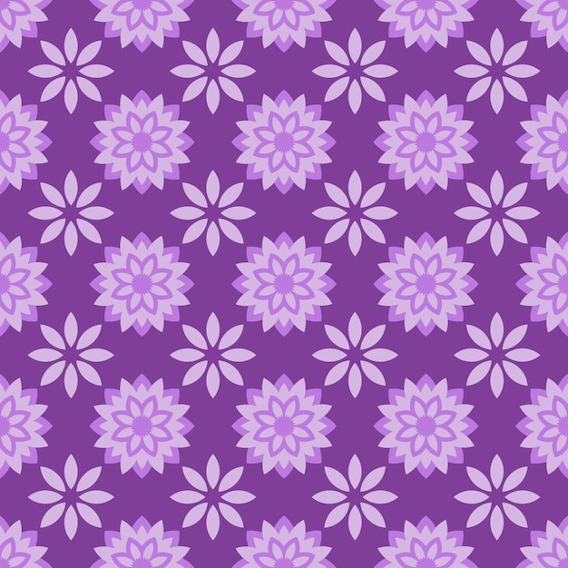 Geometry flowers seamless pattern wallpaper