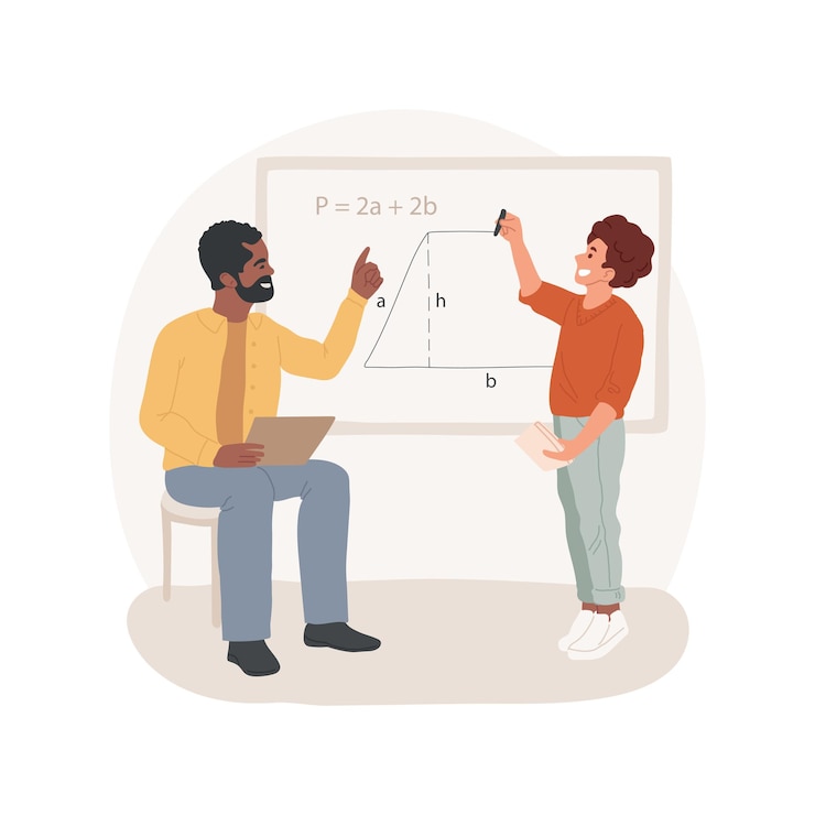 Vector geometry isolated cartoon vector illustration