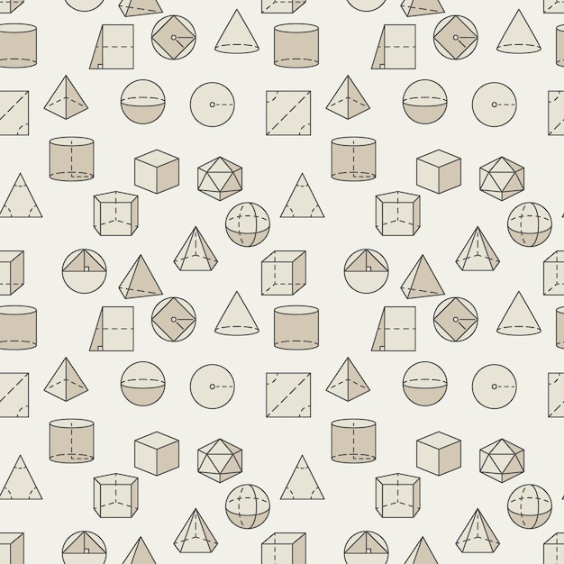 Geometry seamless pattern - vector science background