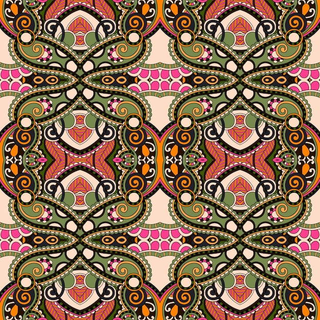 Geometry vintage floral seamless pattern