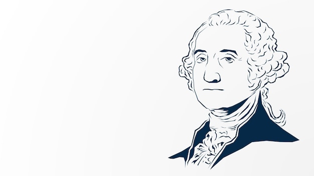 Vector george washington vector illustration background banner and poster copy space are