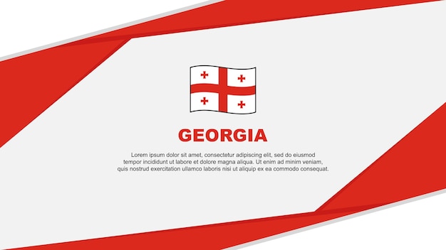 Georgia Flag Abstract Background Design Template Georgia Independence Day Banner Cartoon Vector Illustration Georgia Background