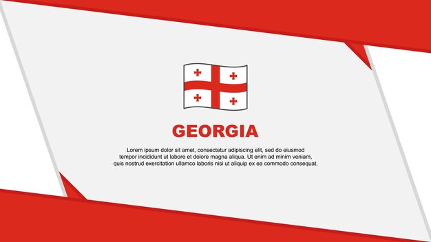 Georgia Flag Abstract Background Design Template Georgia Independence Day Banner Cartoon Vector Illustration Georgia Independence Day