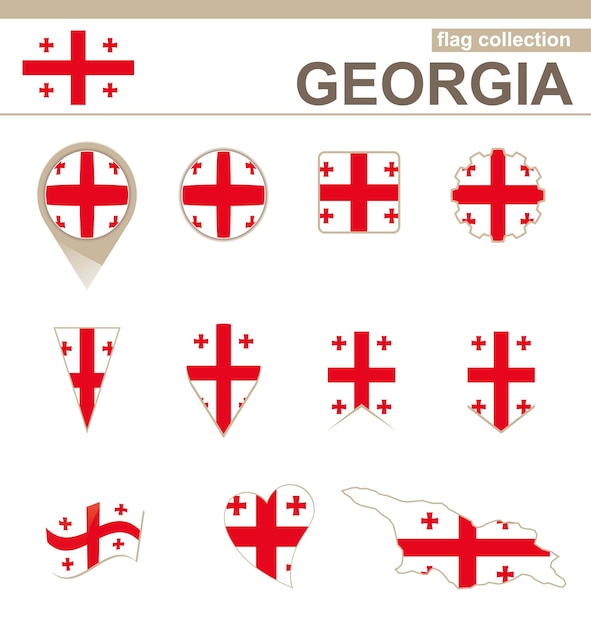 Georgia Flag Collection, 12 versions