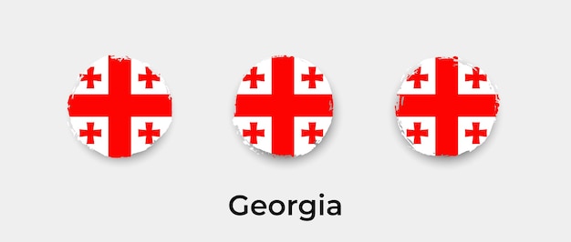 Georgia flag grunge bubbles icon vector illustration