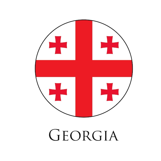 Vector georgia flag in vector