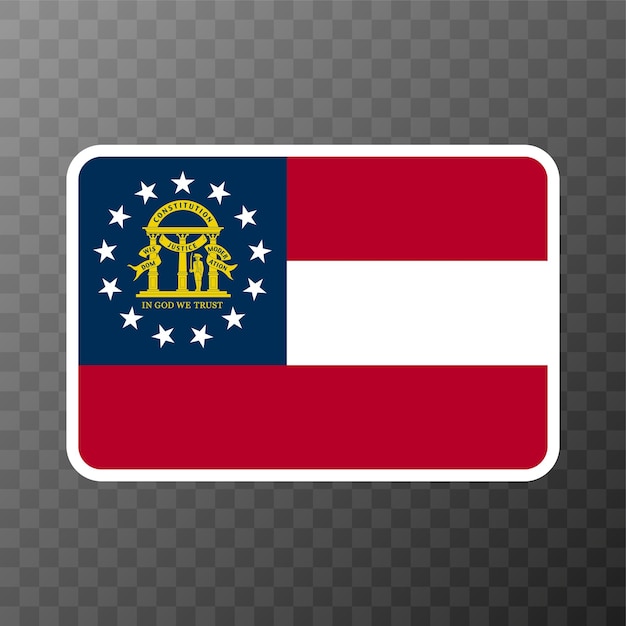 Georgia state flag Vector illustration
