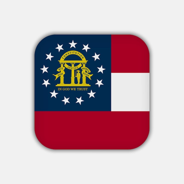 Georgia state flag Vector illustration