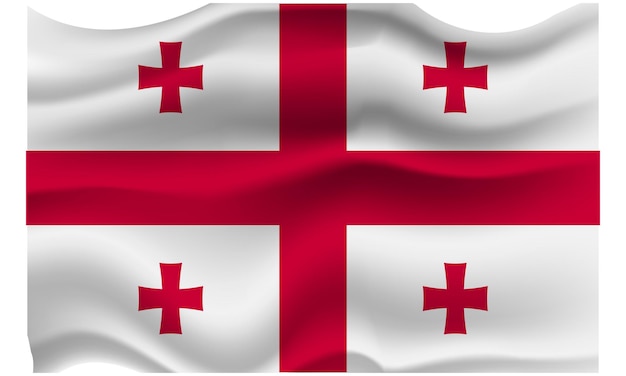 Грузия развевается флагом реалистично 3d