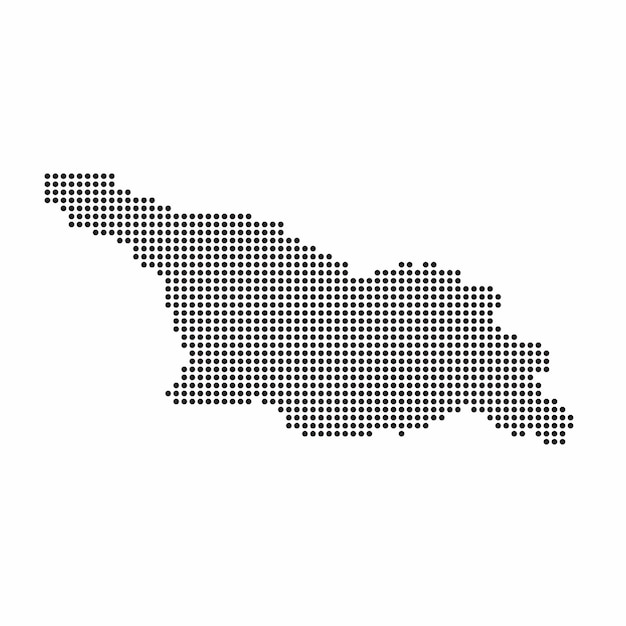 Georgië landkaart gemaakt van abstract halftoonpuntpatroon