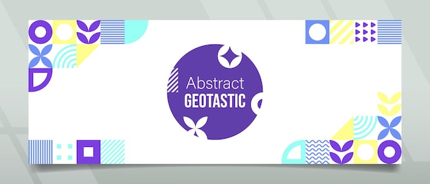 Geotastic Lavender Central Space Abstract Banner Ontwerp
