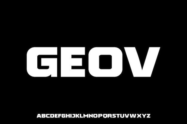 geov, modern fat bold modern font