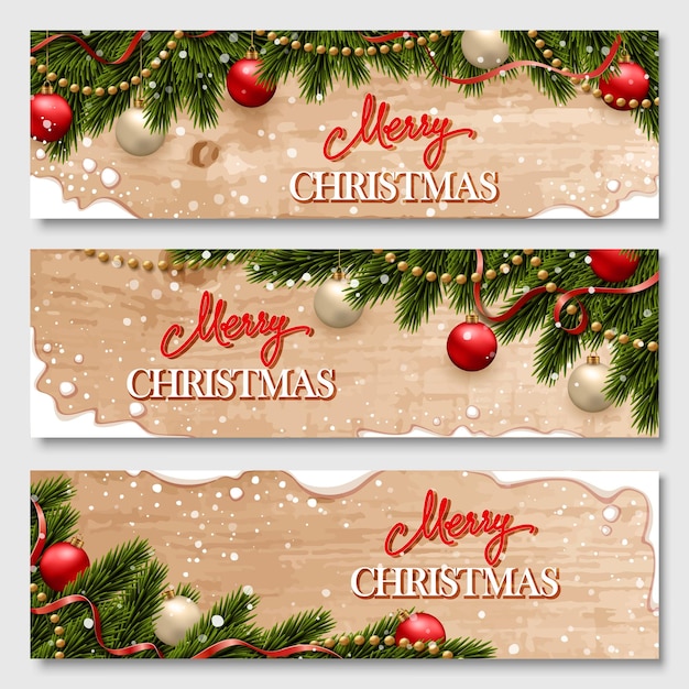 Geplaatste kerstbanners