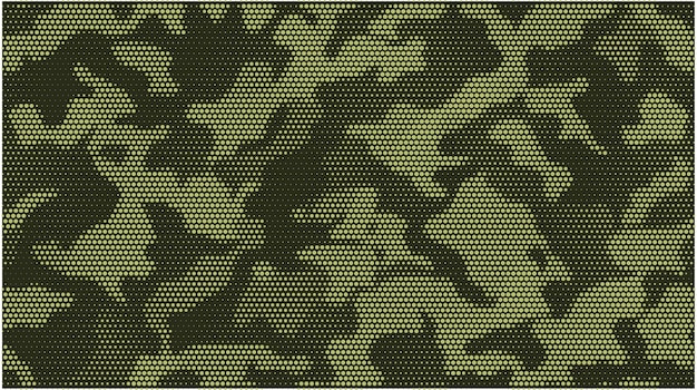 Vector gepunt halftone camouflage naadloos patroon