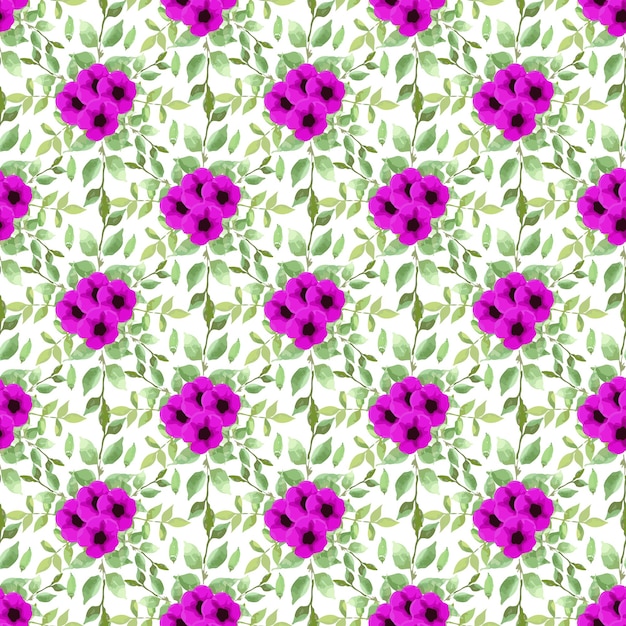 Geranium flower and leaf Seamless Pattern Design