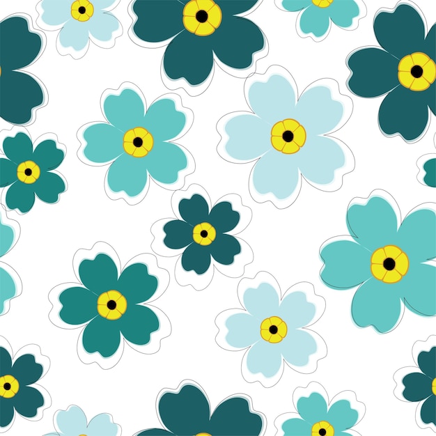 Gerbera seamless pattern floral background