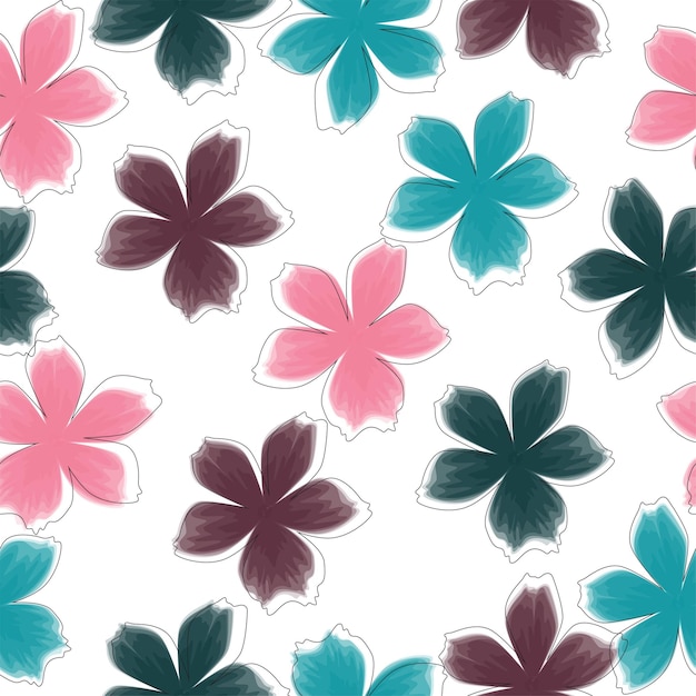 Gerbera seamless pattern floral background