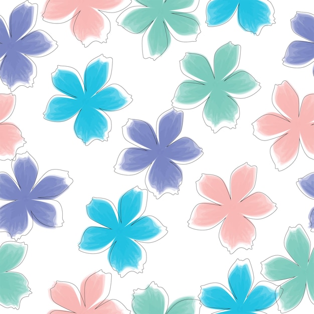 Gerbera seamless pattern floral background