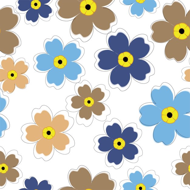 Gerbera seamless pattern floral background