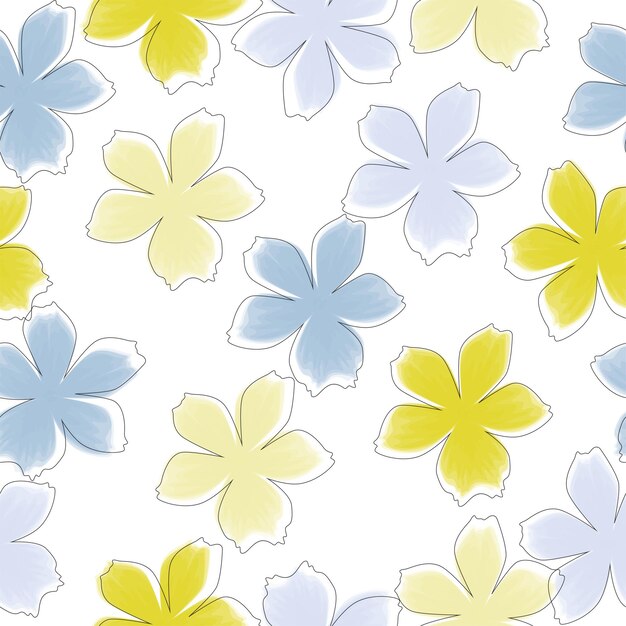 Gerbera seamless pattern floral background