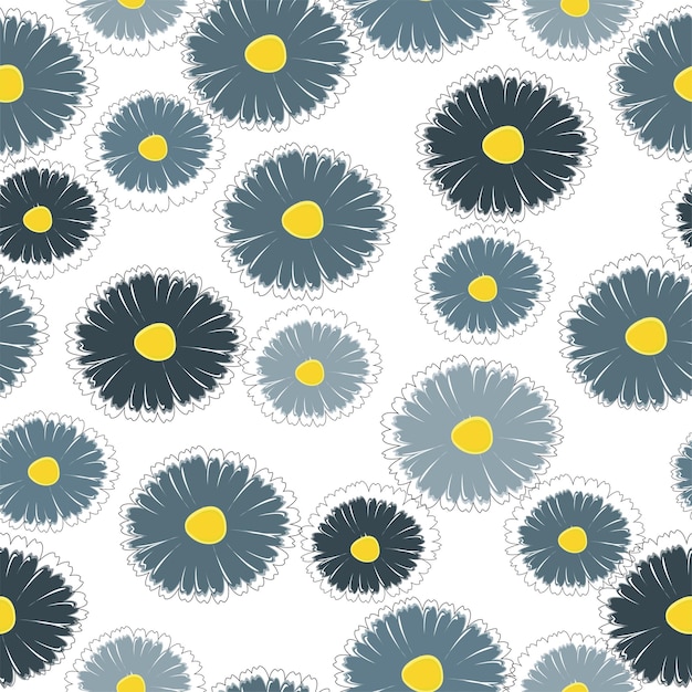 Gerbera seamless pattern floral background