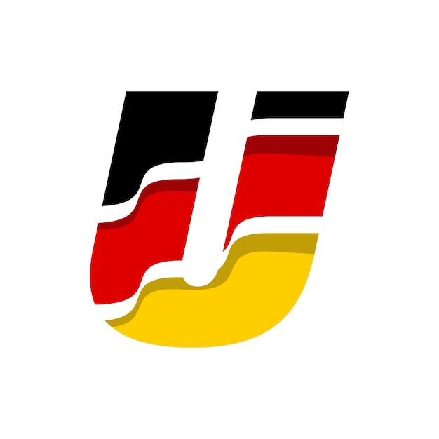 German Alphabet Flag U