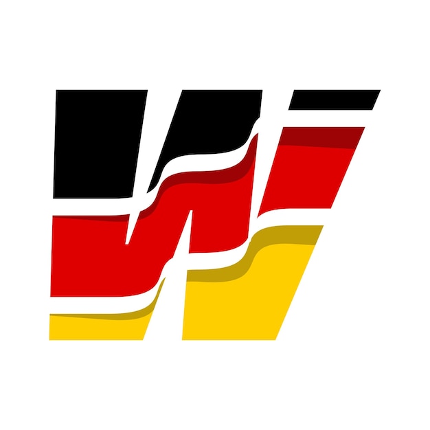 Флаг немецкого алфавита w