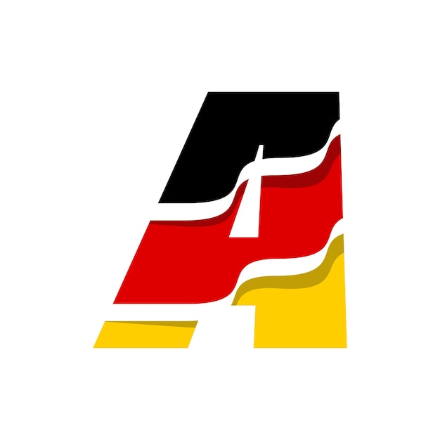 Vector german alphabet flag a