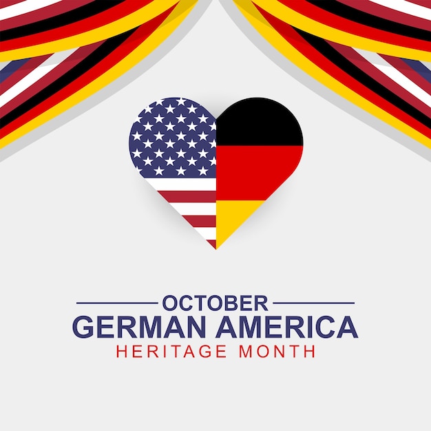 German American heritage Month Happy holiday celebrate annual in October Vector illustration