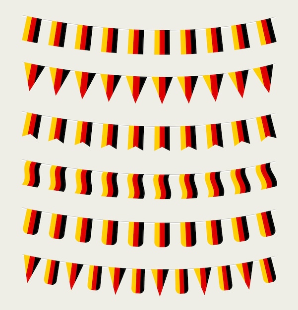 German Flag Bunting and Banners set EPS10