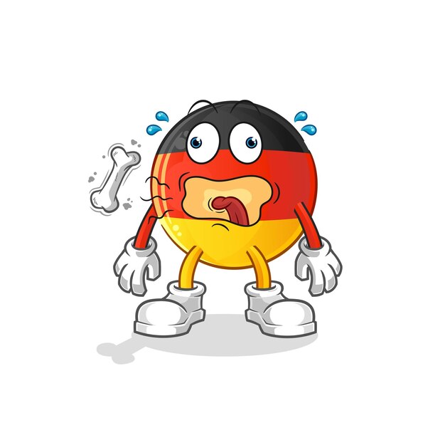 German flag burp mascot. cartoon vector