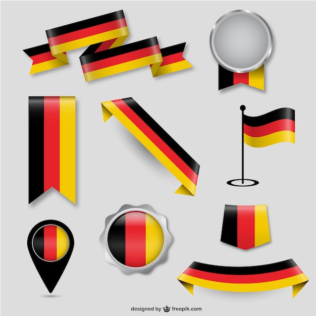Vettore elementi di design di bandiera tedesca