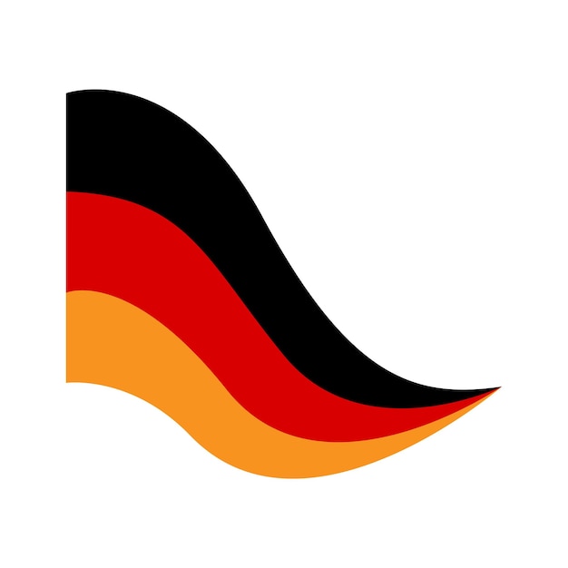 German flag logo illustration design