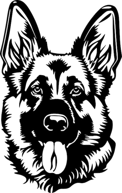 Vector german shepherd dog vector illustration