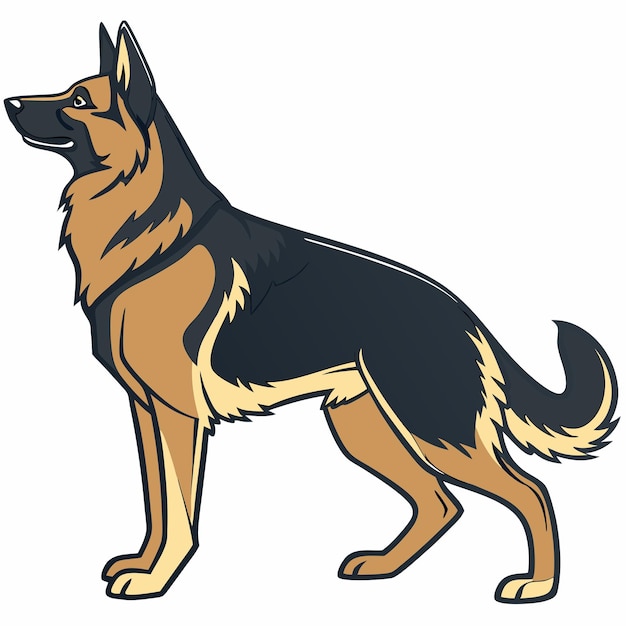 german shepherd dog vector