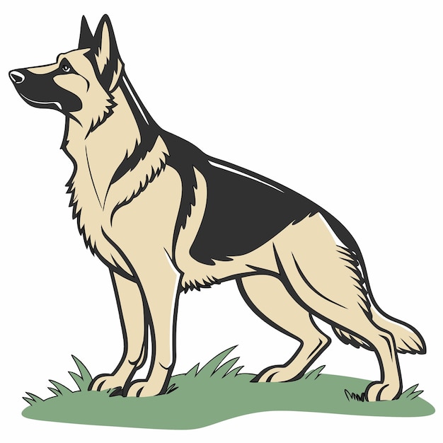 german shepherd dog vector