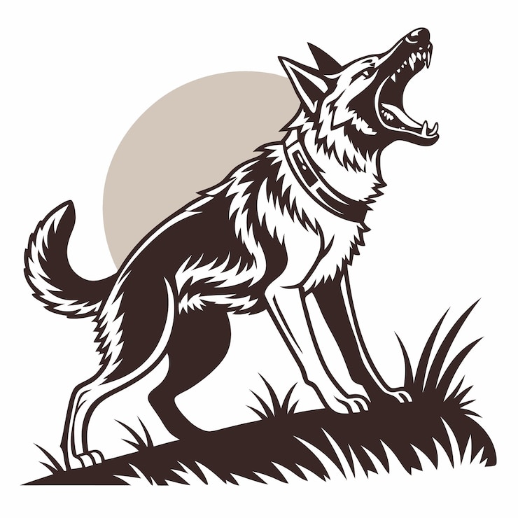 Vector german shepherd dog vector