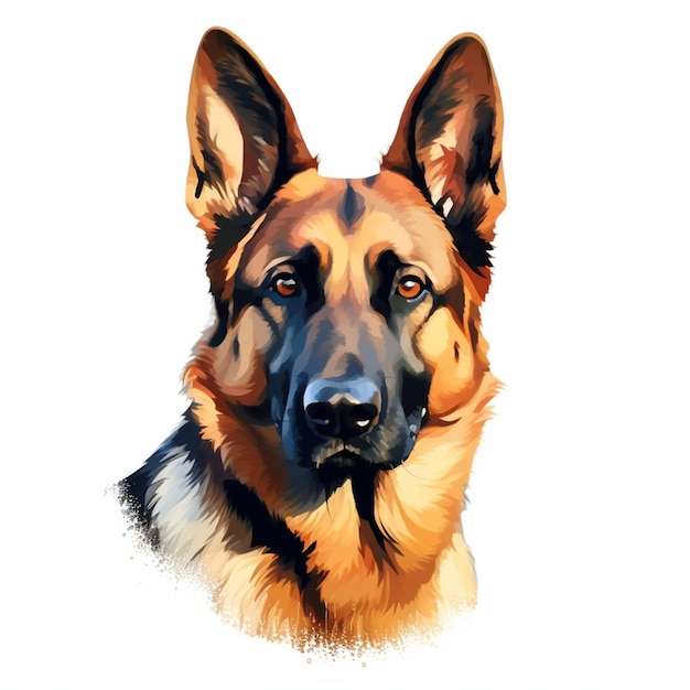 German Shepherd Dog Vector