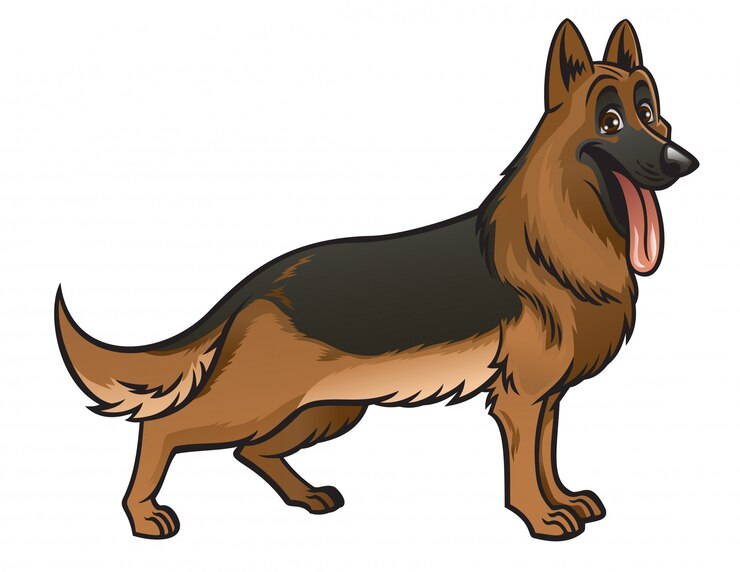 Vector german shepherd dog