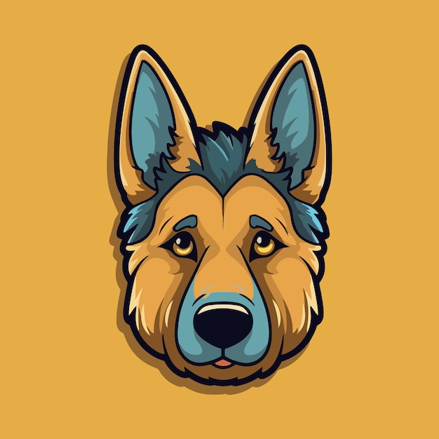 Vector german shepherd head