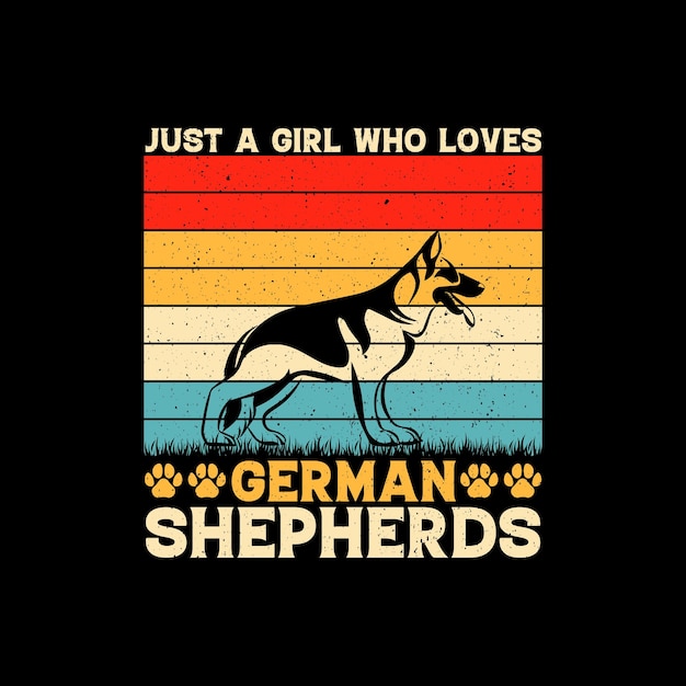 German shepherd tshirt design