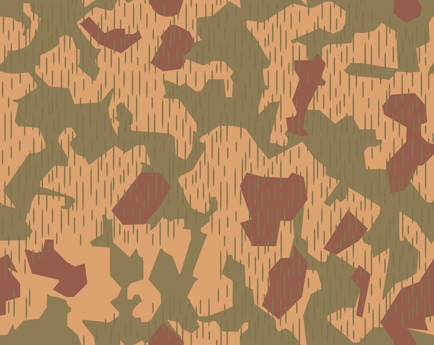 German Sumpfmuster World War II Military Camouflage Seamless Pattern Design