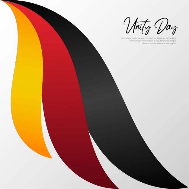 German unity day design vector celebration independence day design background with wavy flag vector