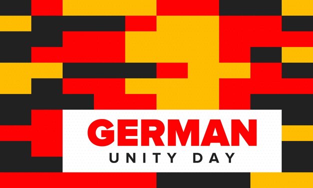 Vector german unity day germany holiday of unity freedom and reunification deutsch flag patriotic art